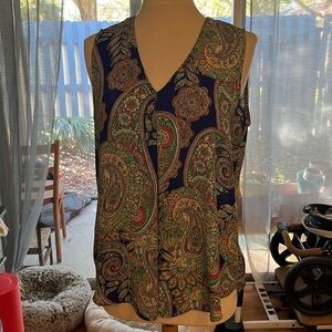 Rose & Olive Paisley Top